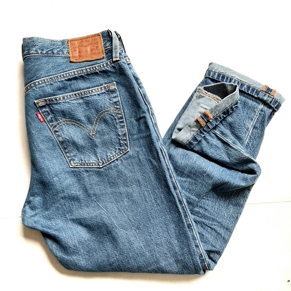 Levi's Denim - Levi's 501 Buttonfly High Waist Taper Ankle Jeans